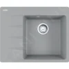 Franke Centro - Fregadero De Fragranite CNG 611-62 TL/7, 620x500 Mm, Piedra Gris 114.0637.491