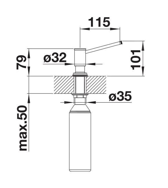 Blanco Accesorios - Dispensador De Detergente Livia, Cromo 521291 2 Blanco Accesorios - Dispensador De Detergente Livia, Cromo 521291 - Imagen 2