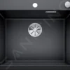 Blanco Pleon 6 - Fregadero De Silgranite, 615x510 Mm, Con Control De Desagüe, Negro 525954
