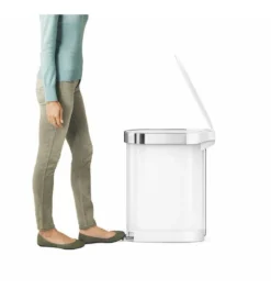 Simplehuman Cubos De Basura - Cubo De Basura Slim 45 L, Blanco CW2069 -Cocina Tienda De Ventas d3ef13f6e1be0309727bb6ba