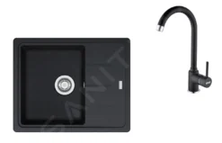 Franke Conjuntos De Cocina - Conjunto G172, Fregadero De Fragranite BFG 611-62 Y Grifo FP 9000.071 ónix/ónix 114.0619.578