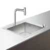 Hansgrohe Fregaderos - Conjunto De Fregadero Y Grifo C71-F450-06, Cromo 43201000