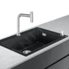 Hansgrohe Fregaderos - Conjunto Fregadero Y Grifo C51-F660-07, Negro Grafito/cromo 43218000