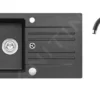 Alveus Conjuntos De Cocina - Conjunto De Fregadero De Granito Cortina 140 Y Grifo Tonia, Carbon SETA735