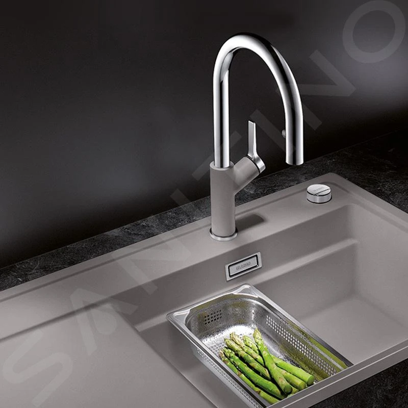 Blanco Carena S - Grifo De Fregadero Con Ducha Extraíble, Alumunio/cromo 521360 7 Blanco Carena S - Grifo De Fregadero Con Ducha Extraíble, Alumunio/cromo 521360 - Imagen 7