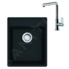 Franke Conjuntos De Cocina - Conjunto G243, Fregadero De Fragranite MRG 610-37 RTL Y Grifo FN 7394.031, Negro Mate/cromo 114.0675.651