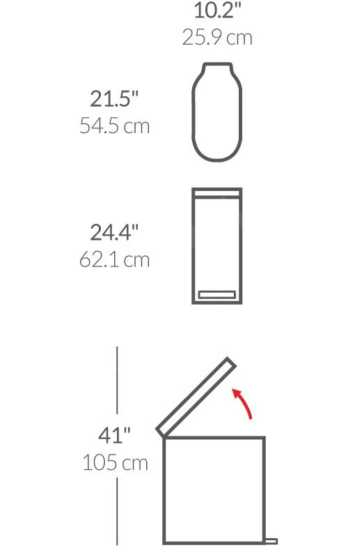 Simplehuman Cubos De Basura - Cubo De Basura Slim 45 L, Acero Inoxidable Cepillado CW2044 2 Simplehuman Cubos De Basura - Cubo De Basura Slim 45 L, Acero Inoxidable Cepillado CW2044 - Imagen 2