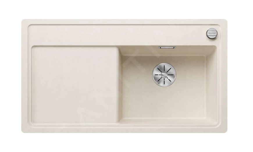 Blanco Zenar 5 - Fregadero De Silgranite, 903x498 Mm, Con Control De Desagüe, InFino, Blanco Suave 527183 1 Blanco Zenar 5 - Fregadero De Silgranite, 903x498 Mm, Con Control De Desagüe, InFino, Blanco Suave 527183