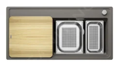 Blanco Zenar XL 6 - Fregadero De Silgranite, 988x498 Mm, Con Control De Desagüe Y Accesorios, InFino, Gris 527376 -Cocina Tienda De Ventas e3d43fa3cedef131aeaf2561