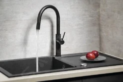 Sapho Grifería - Grifo De Fregadero Con Ducha Extraíble, Negro Mate FR576B -Cocina Tienda De Ventas e53d4638acb111c6dba1868b