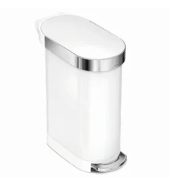 Simplehuman Cubos De Basura - Cubo De Basura Slim 45 L, Blanco CW2069
