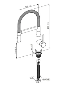Villeroy & Boch Steel Expert Compact - Grifo De Fregadero Con Brazo Flexible Y Ducha, Acero Inoxidable 927300LC -Cocina Tienda De Ventas e87615b9672223a15ff233fe
