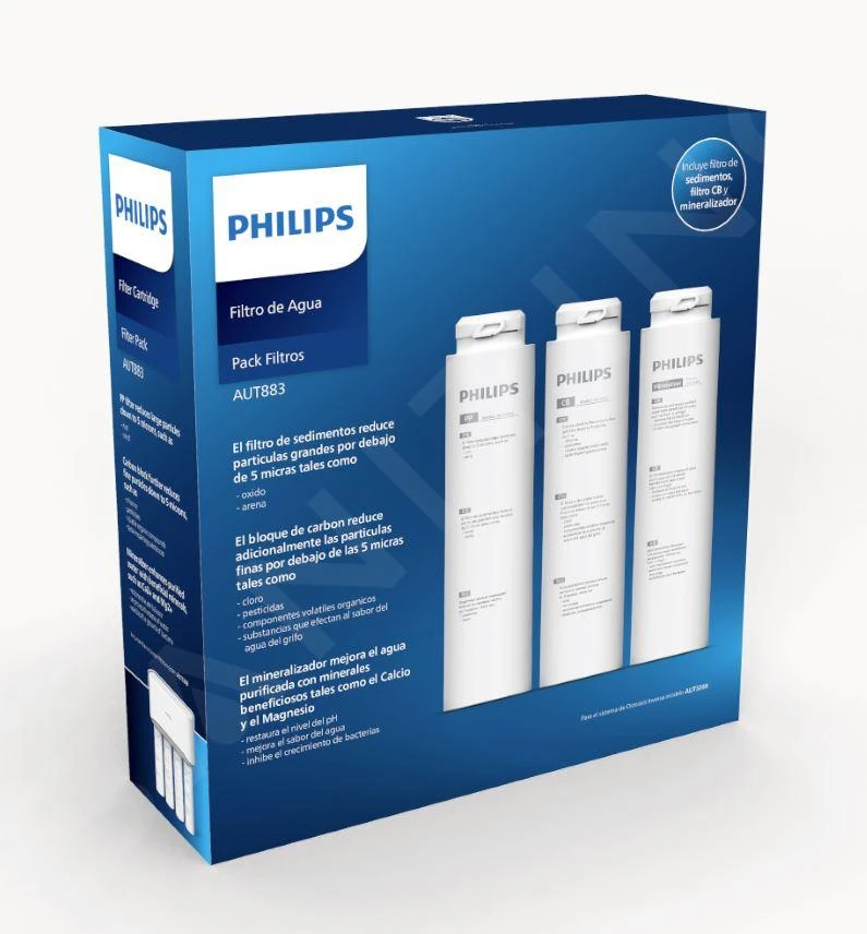 Philips Accesorios - Set De Filtros De Repuesto 3en1 Para La Filtración De Agua AUT883/10 2 Philips Accesorios - Set De Filtros De Repuesto 3en1 Para La Filtración De Agua AUT883/10 - Imagen 2