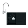Franke Conjuntos De Cocina - Conjunto De Cocina G56, Fregadero De Fragranite BFG 611-78 Y Grifo FC 650.031, Negro Mate 114.0675.665