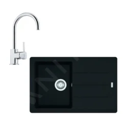 Franke Conjuntos De Cocina - Conjunto De Cocina G56, Fregadero De Fragranite BFG 611-78 Y Grifo FC 650.031, Negro Mate 114.0675.665