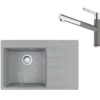 Franke Conjuntos De Cocina - Conjunto G219, Fregadero De Fragranite CNG 611-78 TL/2 Y Grifo FC 3055.084, Piedra Gris/cromo 114.0650.827
