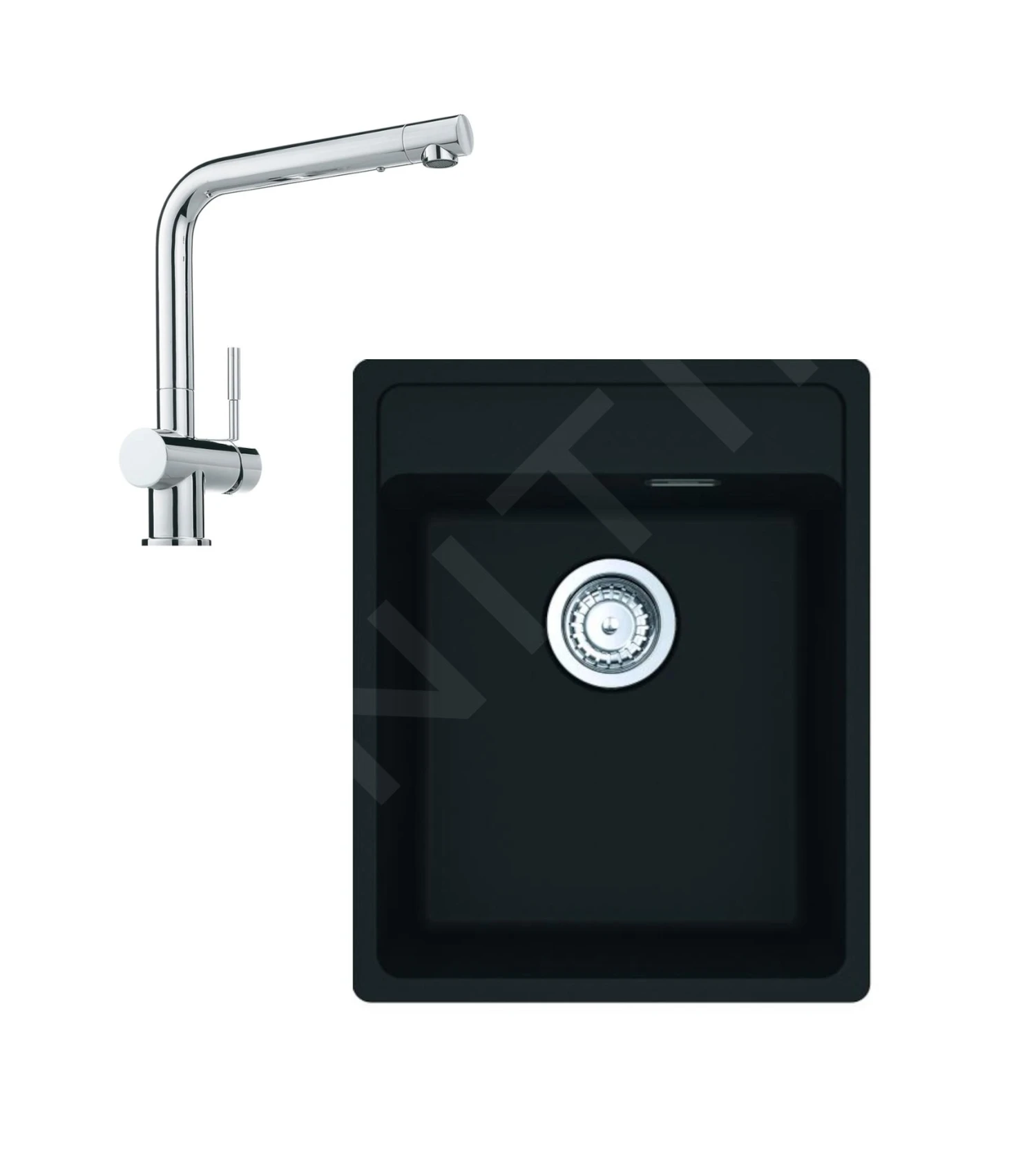 Franke Conjuntos De Cocina - Conjunto G242, Fregadero De Fragranite MRG 610-37 RTL Y Grifo Samoa, Negro Mate/cromo 114.0675.641 1 Franke Conjuntos De Cocina - Conjunto G242, Fregadero De Fragranite MRG 610-37 RTL Y Grifo Samoa, Negro Mate/cromo 114.0675.641