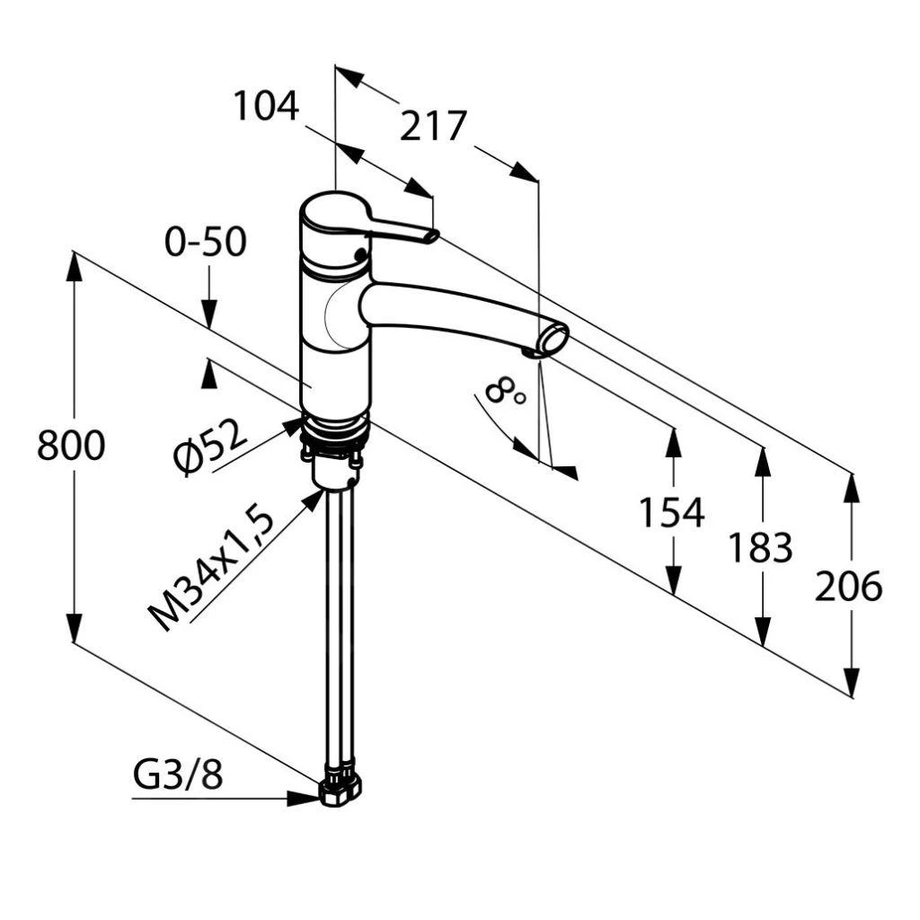 Kludi Trendo - Grifo Monomando De Fregadero, Plegable Bajo Ventana, Cromo 335780575 2 Kludi Trendo - Grifo Monomando De Fregadero, Plegable Bajo Ventana, Cromo 335780575 - Imagen 2