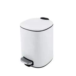Nimco Cubos De Basura - Cubo De Basura 5 L, Blanco Mate KOS 9005-05