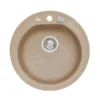 Alveus Niagara - Fregadero De Granito Diámetro 510 Mm, Con Control De Desagüe, Beige 1076855