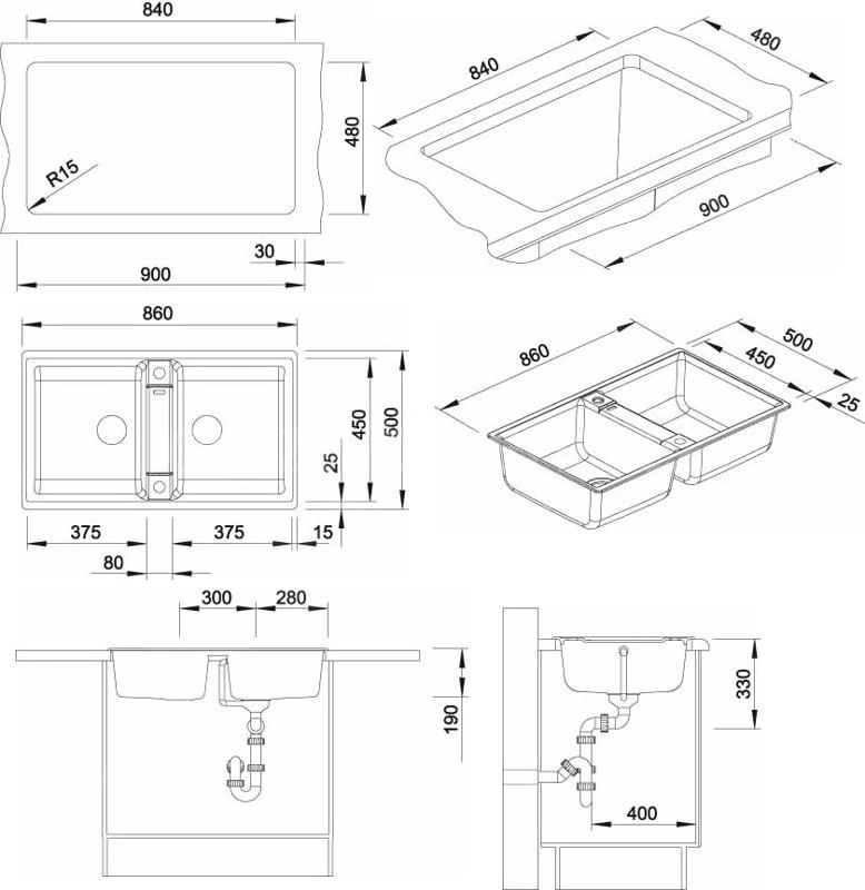 Blanco Zia 9 - Fregadero De Silgranite, 860x500 Mm, Café 516683 2 Blanco Zia 9 - Fregadero De Silgranite, 860x500 Mm, Café 516683 - Imagen 2