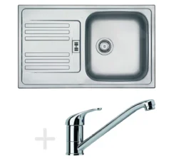 Franke Conjuntos De Cocina - Conjunto De Cocina N35, Fregadero De Acero Inoxidable ETN 614-78 + Grifo FB 250.031, Cromo 101.0684.390