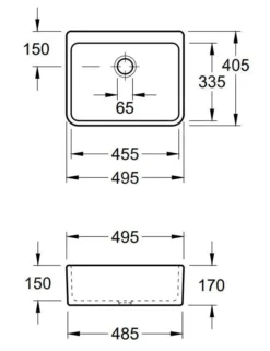 Villeroy & Boch O.novo - Fregadero De Cerámica Sobre Encimera, 495x405 Mm, CeramicPlus, Blanco Alpino 632100R1 -Cocina Tienda De Ventas fea8fb26fccdcd1ea284e96a